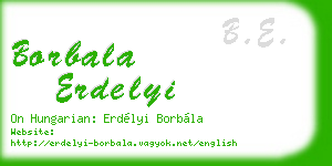 borbala erdelyi business card